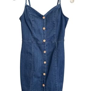 Denim Button-Down Dress